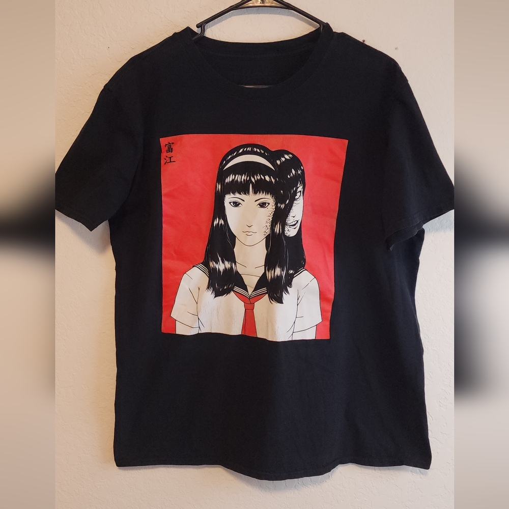 Black Matter  Junji Ito Tomie T-shirt. 
